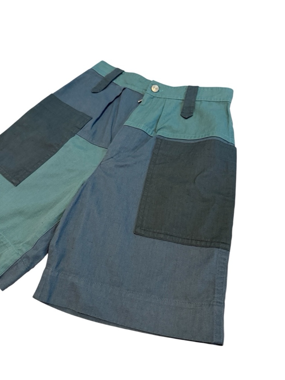 Isabel Marant Etoile Kalerna Cotton/ Linen Blend Parchwork Shorts Size 36/ US 6 - Picture 6 of 11